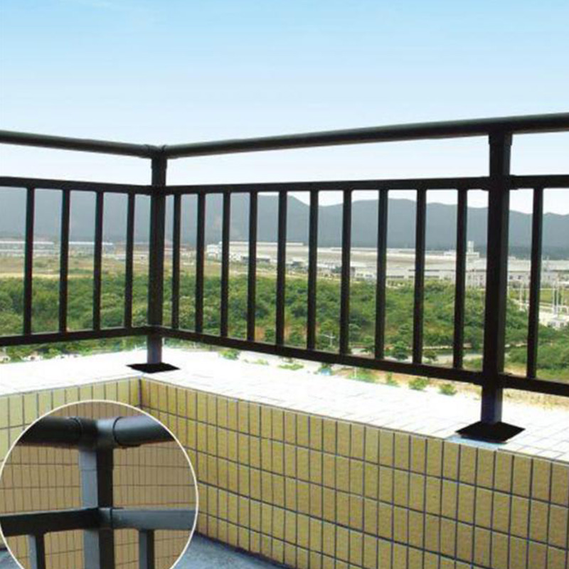 Indoor Balcony Safety Iron Stair Handrail Zinc Stainless Tubular Railings
