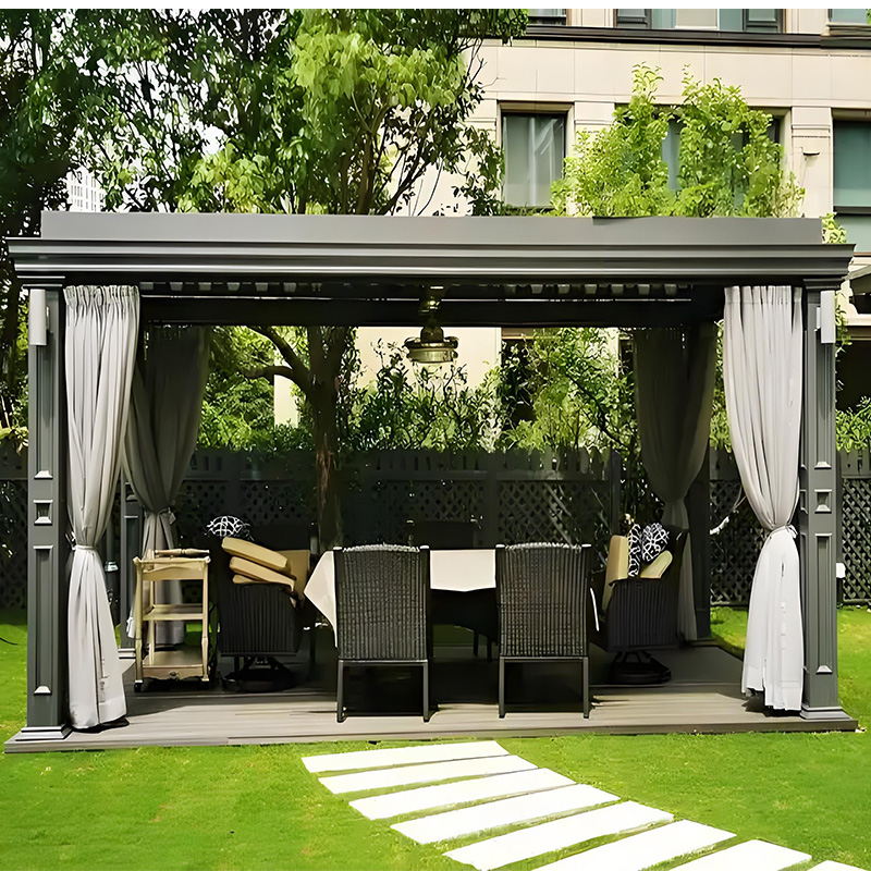 Factory Price 3x4M 3*3m Waterproof Aluminum Pergola Garden Gazebo Outdoor Retractable Canopy Grape Rack Arch