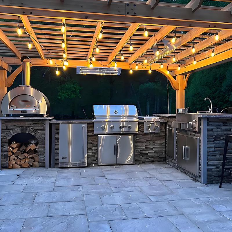 Custom Outdoor Kitchen Garden State Stainless Steel Outdoor BBQ Kitchen With Outdoor Grill