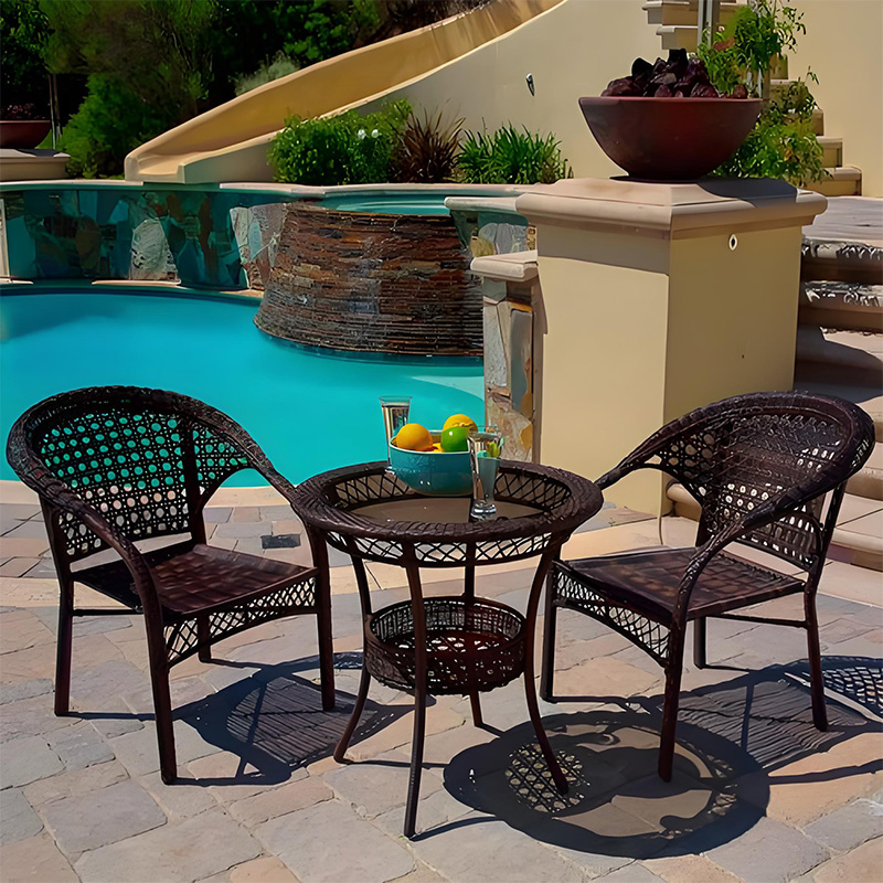 Metal Modern Outdoor Furniture Dining Patio Set Restaurant Dining Table Chair Set Garden Chair