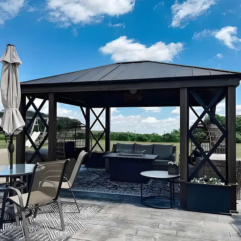 Outdoor Pergola Courtyard Villa Garden Awning Aluminum Alloy Iron Outdoor Roof Terrace China Pergola