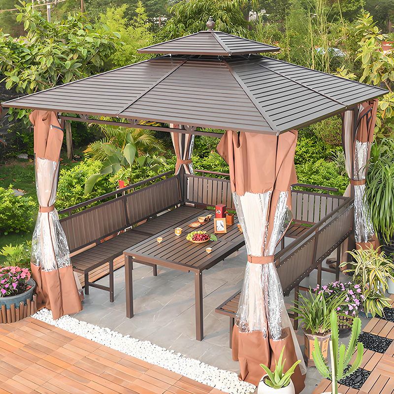 Outdoor pergola courtyard villa garden awning aluminum alloy iron outdoor roof terrace pergola